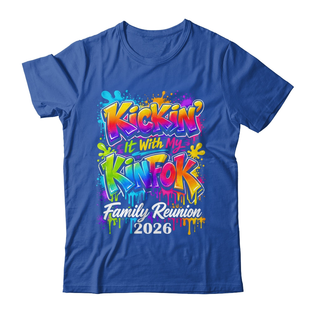 Retro Kickin It With My Kinfolk Family Reunion 2026 Matching Shirt & Tank Top | siriusteestore