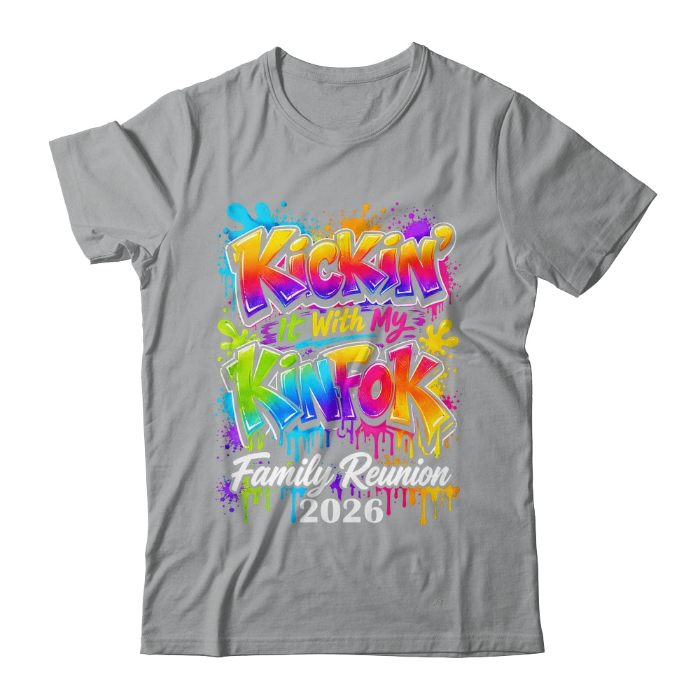 Retro Kickin It With My Kinfolk Family Reunion 2026 Matching Shirt & Tank Top | siriusteestore