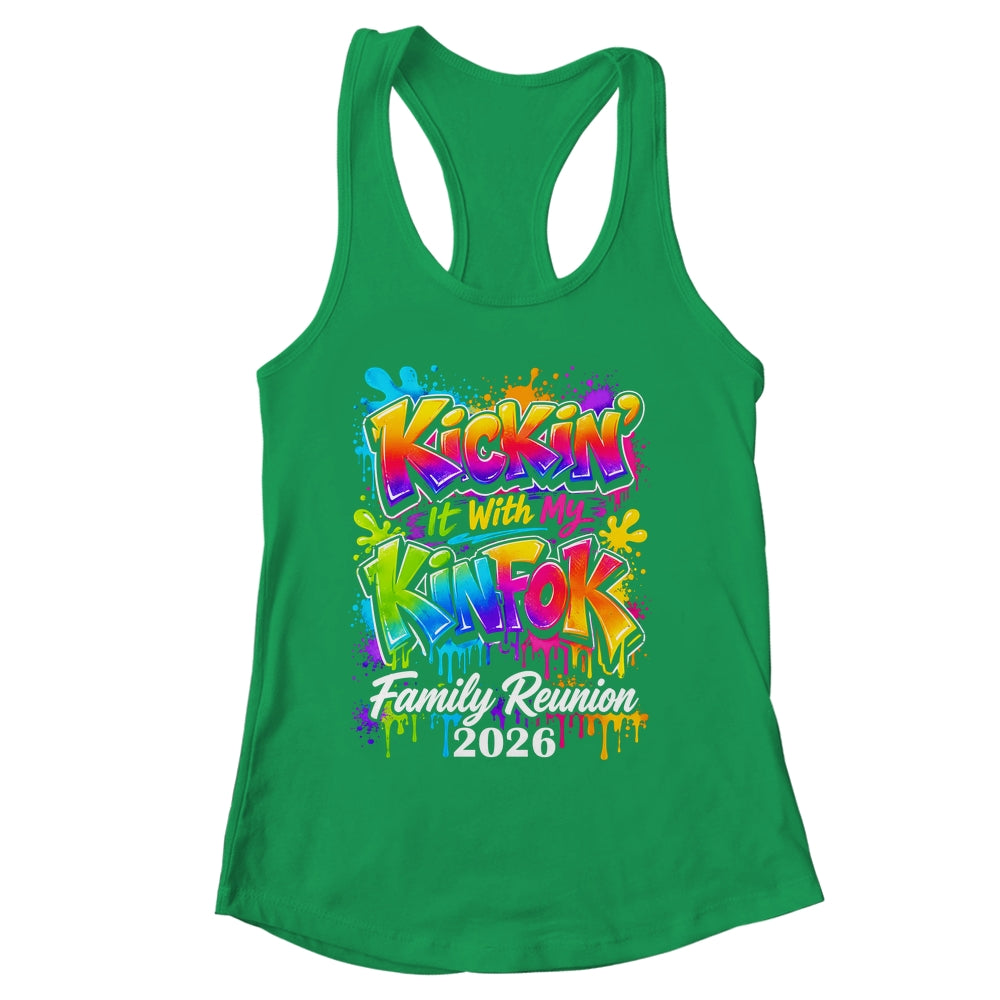 Retro Kickin It With My Kinfolk Family Reunion 2026 Matching Shirt & Tank Top | siriusteestore