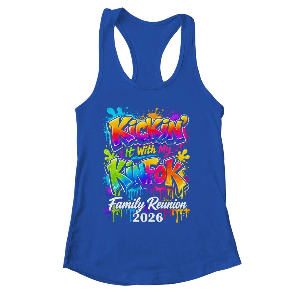 Retro Kickin It With My Kinfolk Family Reunion 2026 Matching Shirt & Tank Top | siriusteestore
