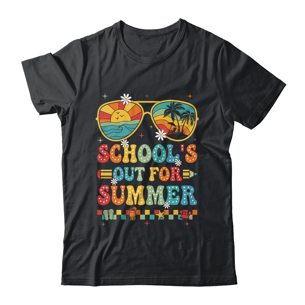 Retro Last Day Of School's Out For Summer Teacher Boys Girls Shirt & Tank Top | siriusteestore