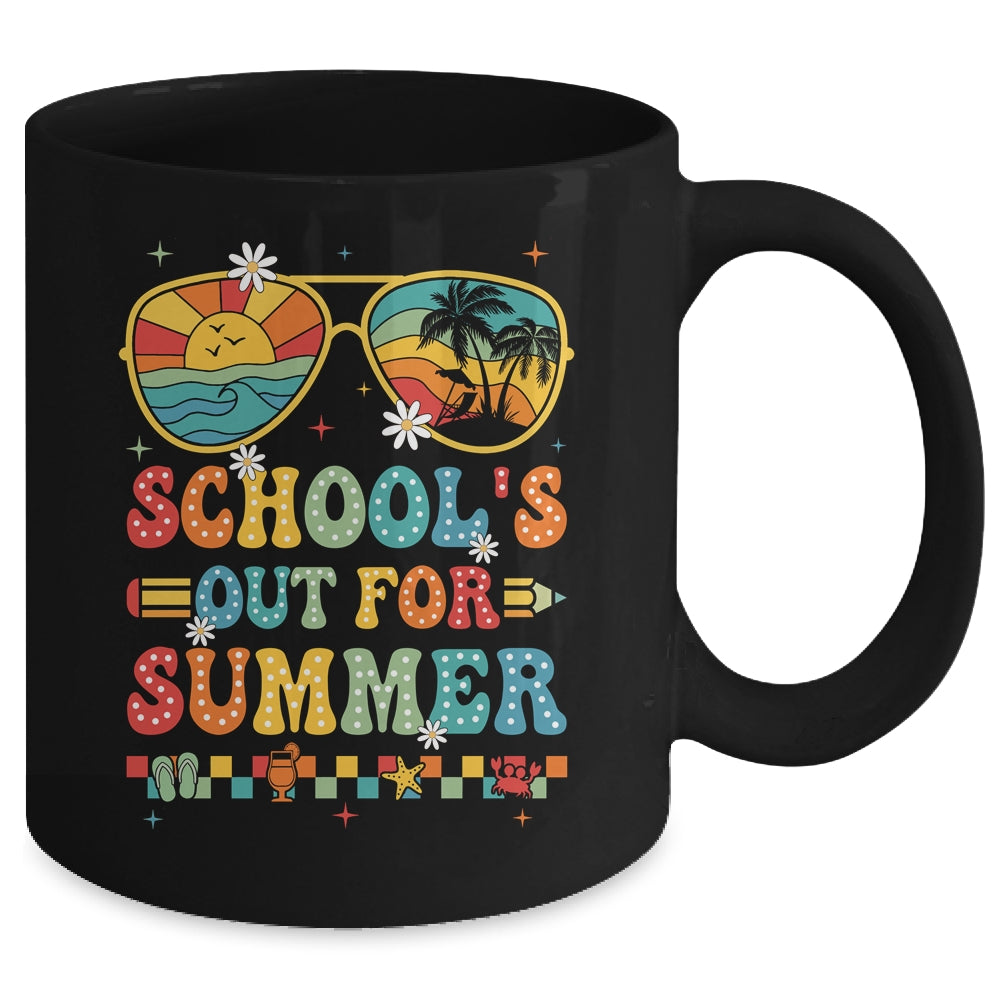 Retro Last Day Of School's Out For Summer Teacher Boys Girls Mug | siriusteestore