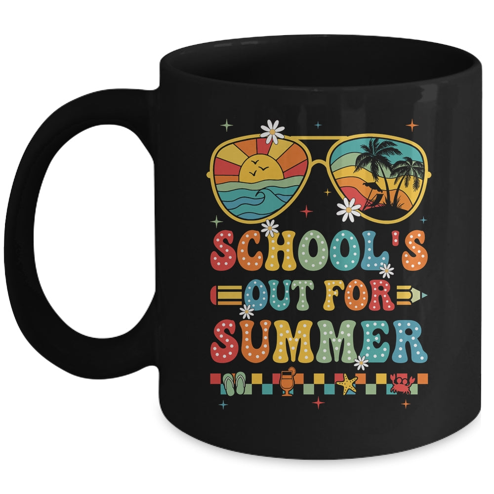 Retro Last Day Of School's Out For Summer Teacher Boys Girls Mug | siriusteestore