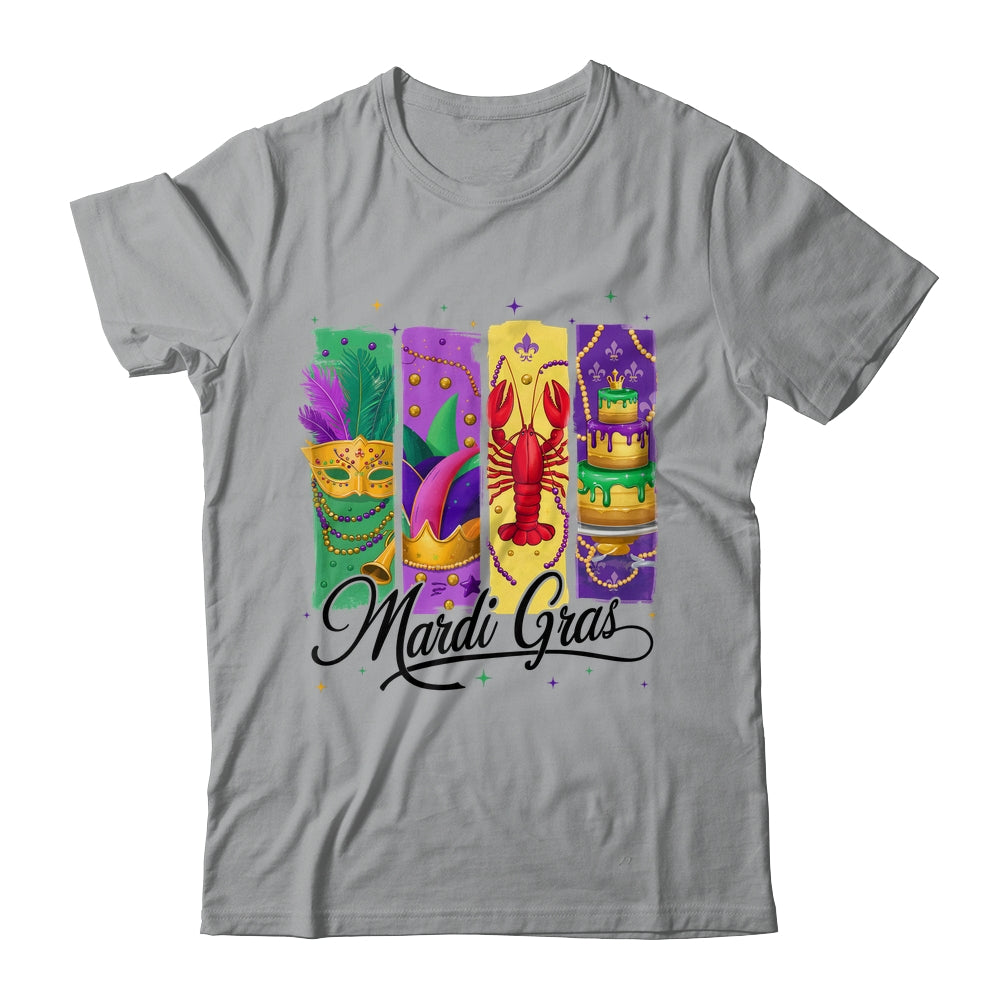 Retro Mardi Gras Carnival King Cake Crawfish Louisiana Shirt & Sweatshirt | siriusteestore