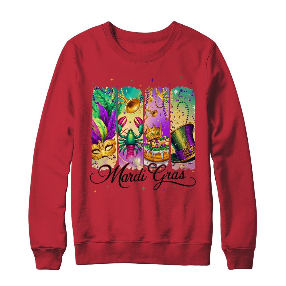 Retro Mardi Gras Coquette King Cake Louisiana Crawfish Shirt & Sweatshirt | siriusteestore