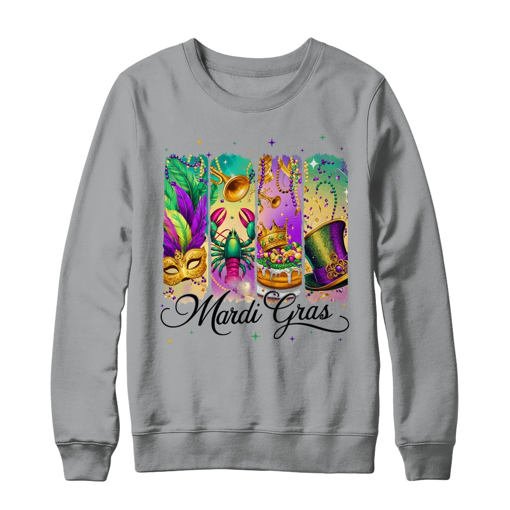 Retro Mardi Gras Coquette King Cake Louisiana Crawfish Shirt & Sweatshirt | siriusteestore
