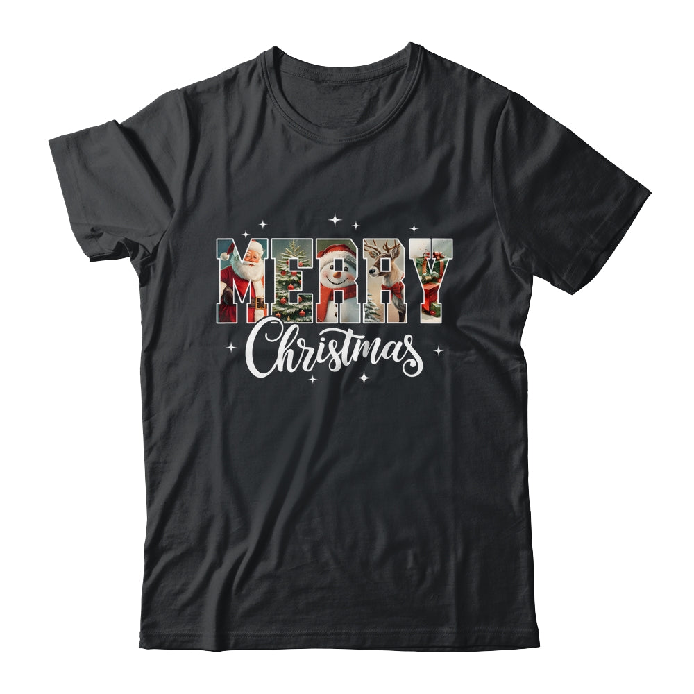 Retro Merry Christmas Vintage Santa Claus Women Girls Shirt & Sweatshirt | siriusteestore