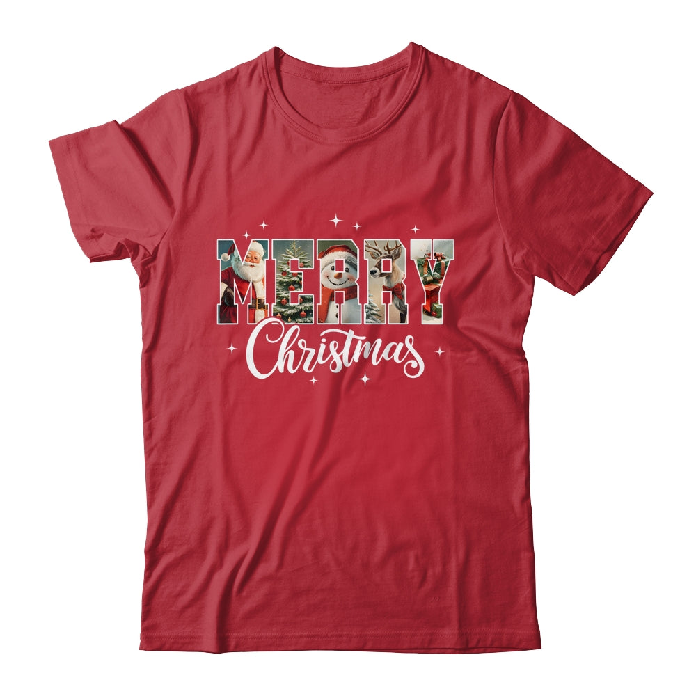 Retro Merry Christmas Vintage Santa Claus Women Girls Shirt & Sweatshirt | siriusteestore
