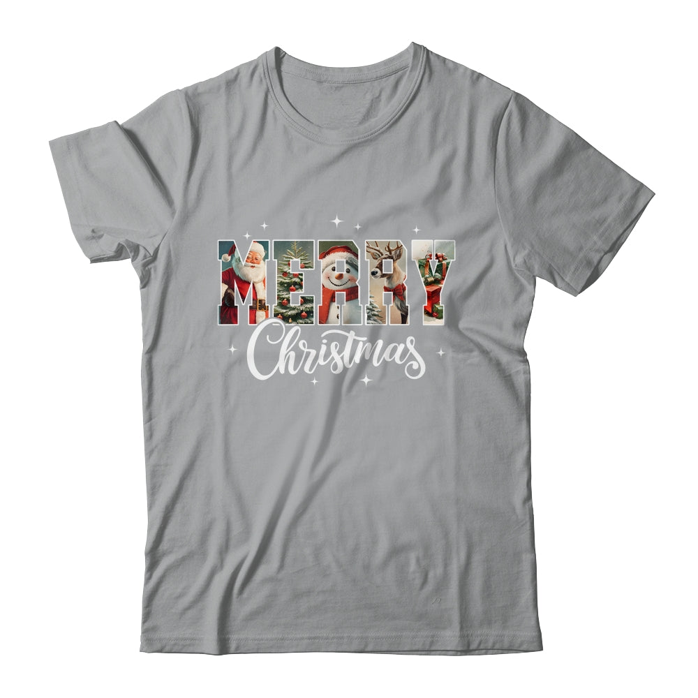 Retro Merry Christmas Vintage Santa Claus Women Girls Shirt & Sweatshirt | siriusteestore