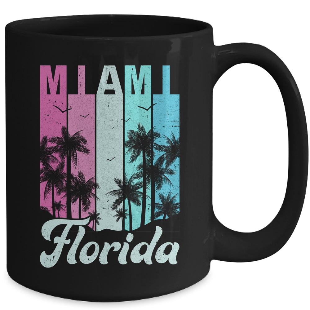 Retro Miami Florida Beach Souvenir Men Women Kids Mug | siriusteestore