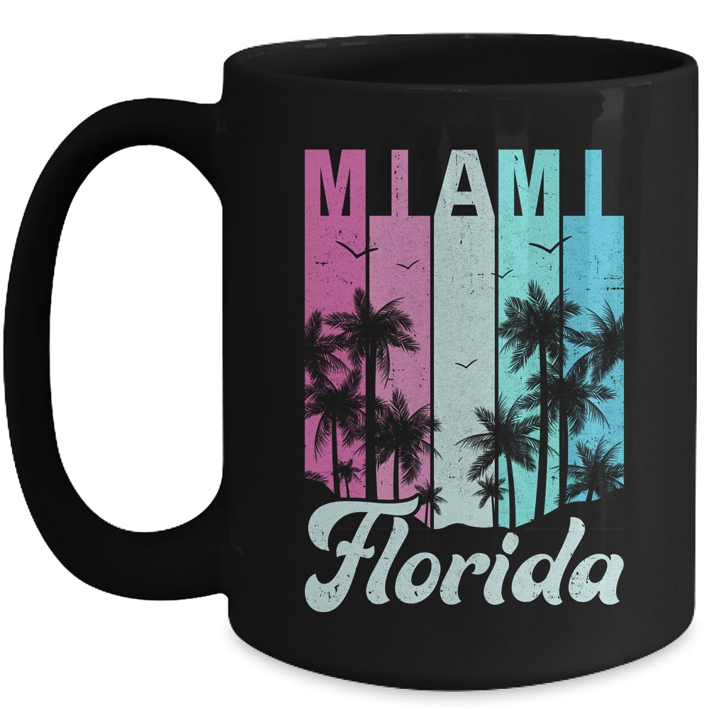 Retro Miami Florida Beach Souvenir Men Women Kids Mug | siriusteestore