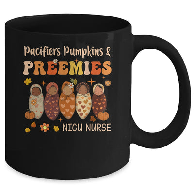 Retro Pacifiers Pumpkins Preemies Fall NICU Nurse Halloween Mug | siriusteestore