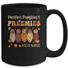 Retro Pacifiers Pumpkins Preemies Fall NICU Nurse Halloween Mug | siriusteestore