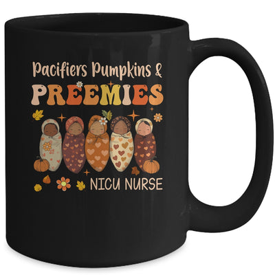 Retro Pacifiers Pumpkins Preemies Fall NICU Nurse Halloween Mug | siriusteestore