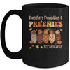 Retro Pacifiers Pumpkins Preemies Fall NICU Nurse Halloween Mug | siriusteestore
