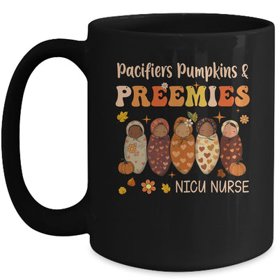Retro Pacifiers Pumpkins Preemies Fall NICU Nurse Halloween Mug | siriusteestore