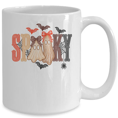 Retro Preppy Spooky Ghost Cute Halloween Coquette Boo Spooky Mug | siriusteestore