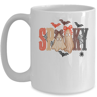 Retro Preppy Spooky Ghost Cute Halloween Coquette Boo Spooky Mug | siriusteestore