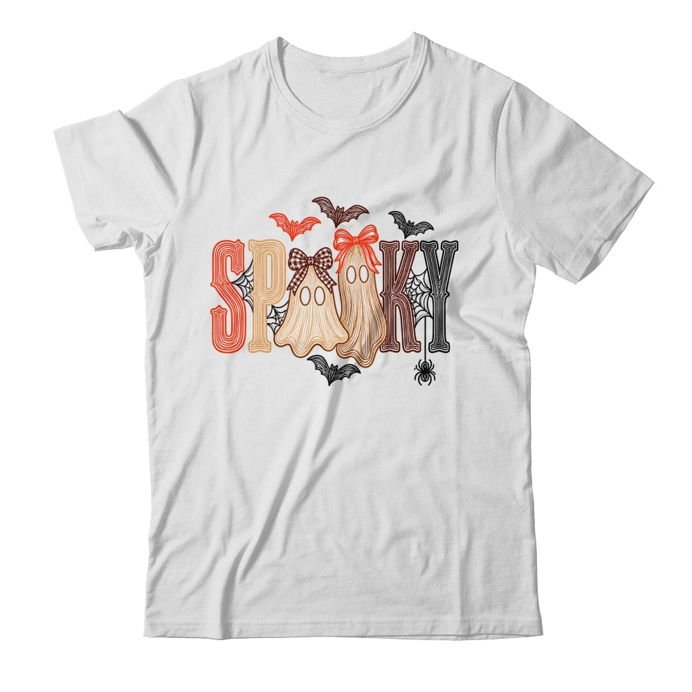 Retro Preppy Spooky Ghost Cute Halloween Coquette Boo Spooky Shirt & Sweatshirt | siriusteestore