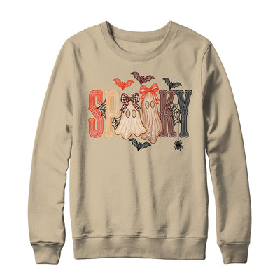 Retro Preppy Spooky Ghost Cute Halloween Coquette Boo Spooky Shirt & Sweatshirt | siriusteestore