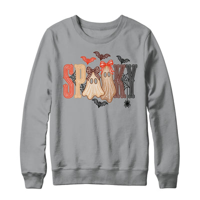 Retro Preppy Spooky Ghost Cute Halloween Coquette Boo Spooky Shirt & Sweatshirt | siriusteestore