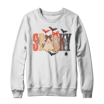 Retro Preppy Spooky Ghost Cute Halloween Coquette Boo Spooky Shirt & Sweatshirt | siriusteestore