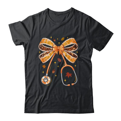 Retro Pumpkin Nurse Life Stethoscope Fall Autumn Coquette Bow Nurse Shirt & Sweatshirt | siriusteestore