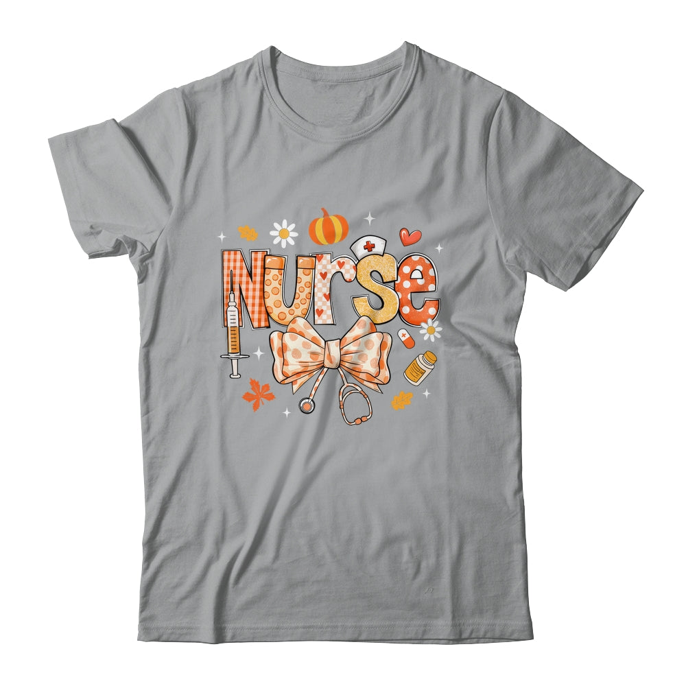 Retro Pumpkin Nurse Life Stethoscope Fall Autumn Funny Nurse Shirt & Sweatshirt | siriusteestore