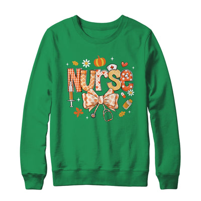 Retro Pumpkin Nurse Life Stethoscope Fall Autumn Funny Nurse Shirt & Sweatshirt | siriusteestore