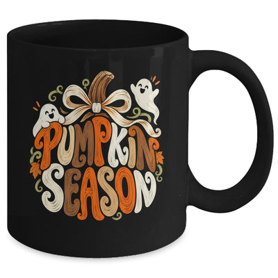 Retro Pumpkin Season Pumpkin Spice Coquette Bow Fall Autumn Mug | siriusteestore