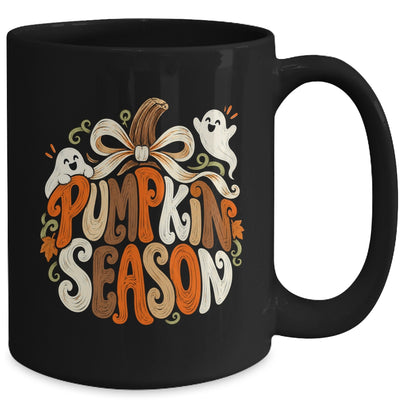 Retro Pumpkin Season Pumpkin Spice Coquette Bow Fall Autumn Mug | siriusteestore