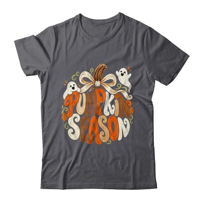 Retro Pumpkin Season Pumpkin Spice Coquette Bow Fall Autumn Shirt & Sweatshirt | siriusteestore