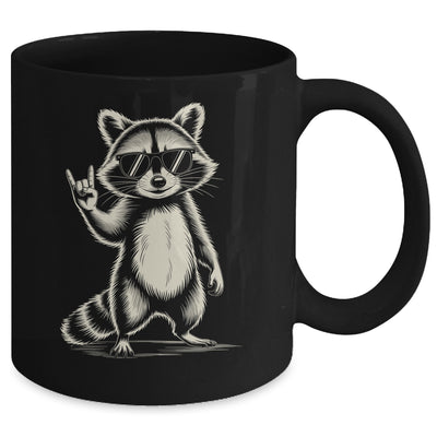 Retro Raccoon Rock Music For Men Women Funny Raccoon Mug | siriusteestore