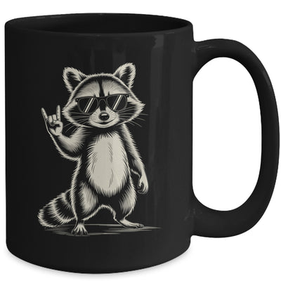 Retro Raccoon Rock Music For Men Women Funny Raccoon Mug | siriusteestore