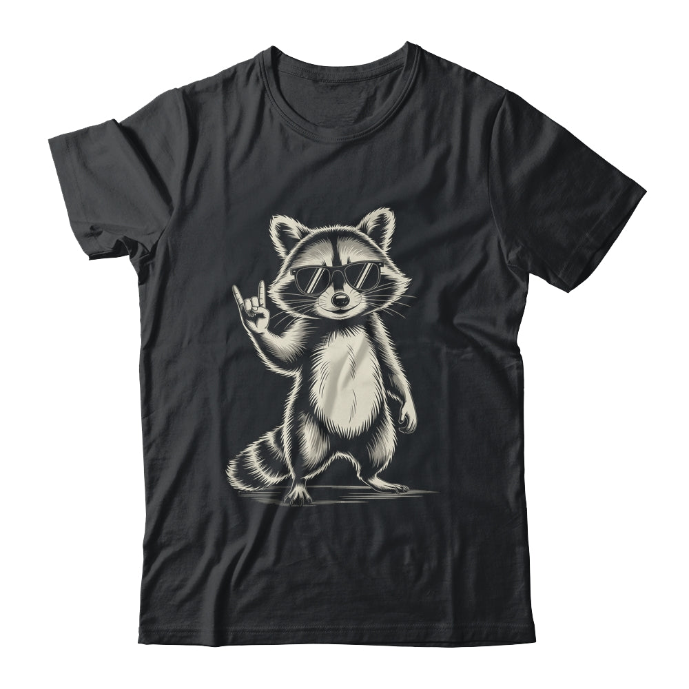 Retro Raccoon Rock Music For Men Women Funny Raccoon Shirt & Tank Top | siriusteestore