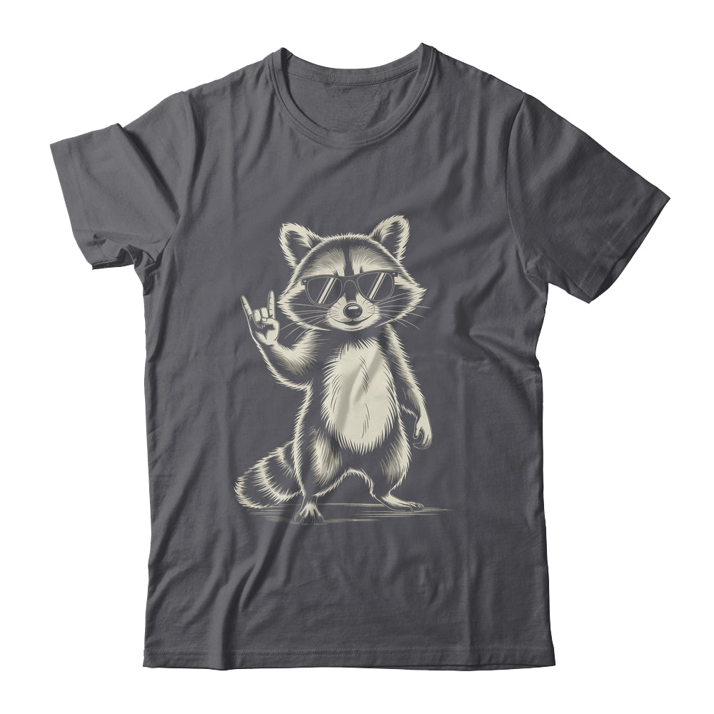 Retro Raccoon Rock Music For Men Women Funny Raccoon Shirt & Tank Top | siriusteestore