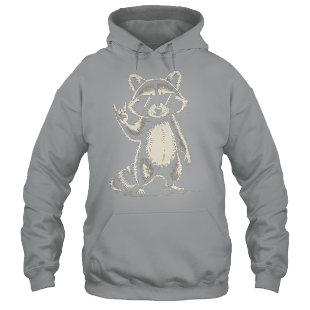 Retro Raccoon Rock Music For Men Women Funny Raccoon Shirt & Tank Top | siriusteestore