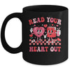 Retro Read Your Heart Out Valentine's Day Teacher Bookish Mug | siriusteestore
