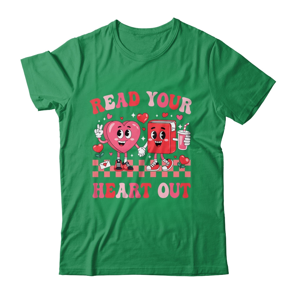 Retro Read Your Heart Out Valentine's Day Teacher Bookish Shirt & Sweatshirt | siriusteestore