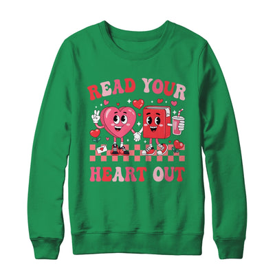 Retro Read Your Heart Out Valentine's Day Teacher Bookish Shirt & Sweatshirt | siriusteestore
