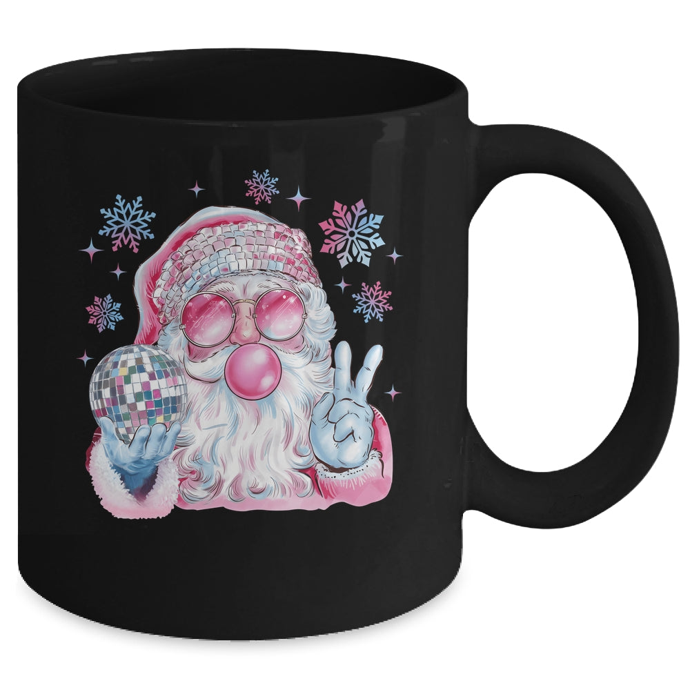 Retro Santa Christmas Blowing Bubble Funny Santa Sunglasses Mug | siriusteestore