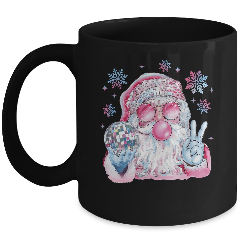 Retro Santa Christmas Blowing Bubble Funny Santa Sunglasses Mug | siriusteestore