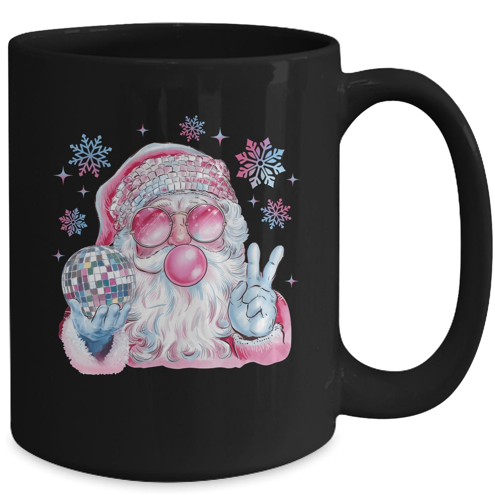 Retro Santa Christmas Blowing Bubble Funny Santa Sunglasses Mug | siriusteestore
