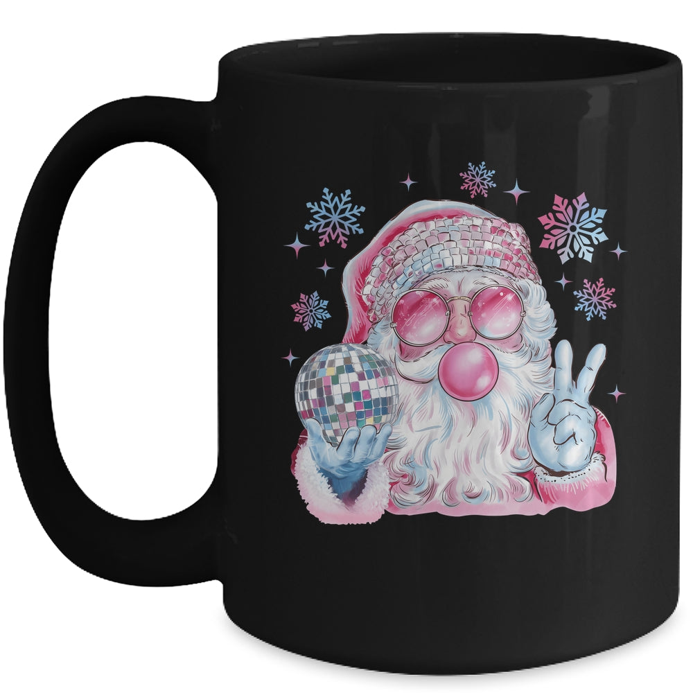 Retro Santa Christmas Blowing Bubble Funny Santa Sunglasses Mug | siriusteestore