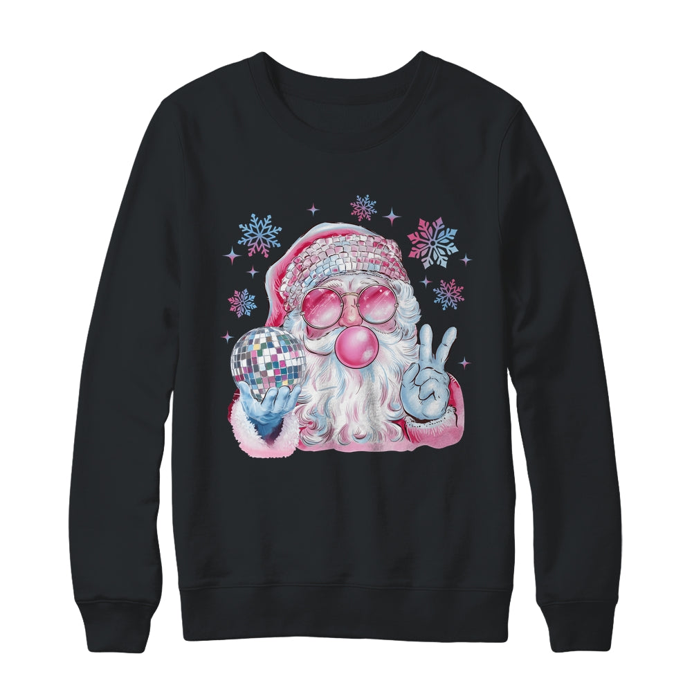 Retro Santa Christmas Blowing Bubble Funny Santa Sunglasses Shirt & Sweatshirt | siriusteestore
