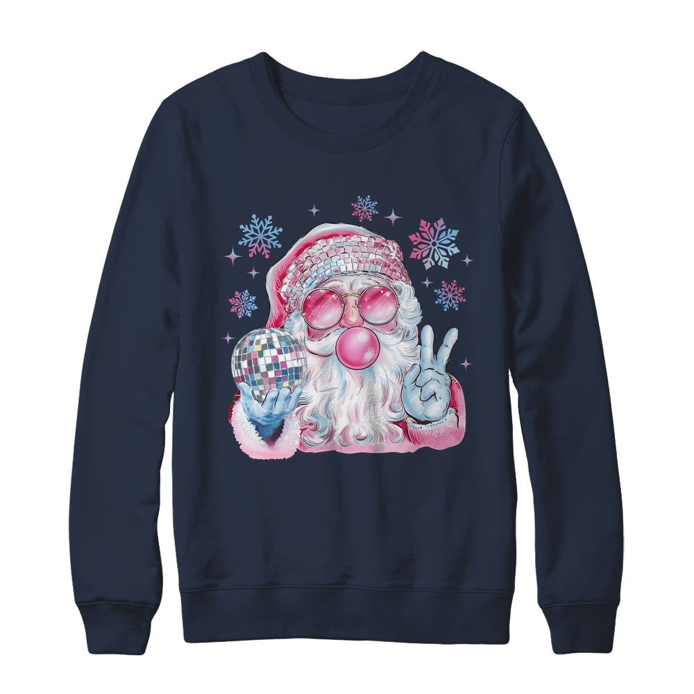 Retro Santa Christmas Blowing Bubble Funny Santa Sunglasses Shirt & Sweatshirt | siriusteestore