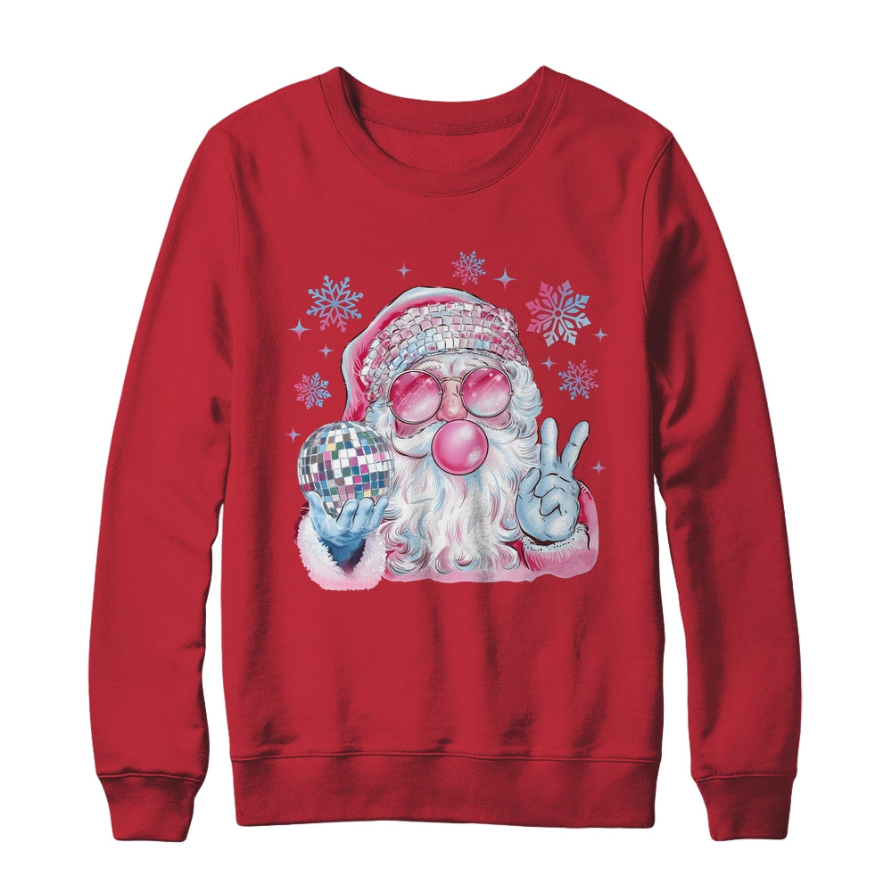 Retro Santa Christmas Blowing Bubble Funny Santa Sunglasses Shirt & Sweatshirt | siriusteestore