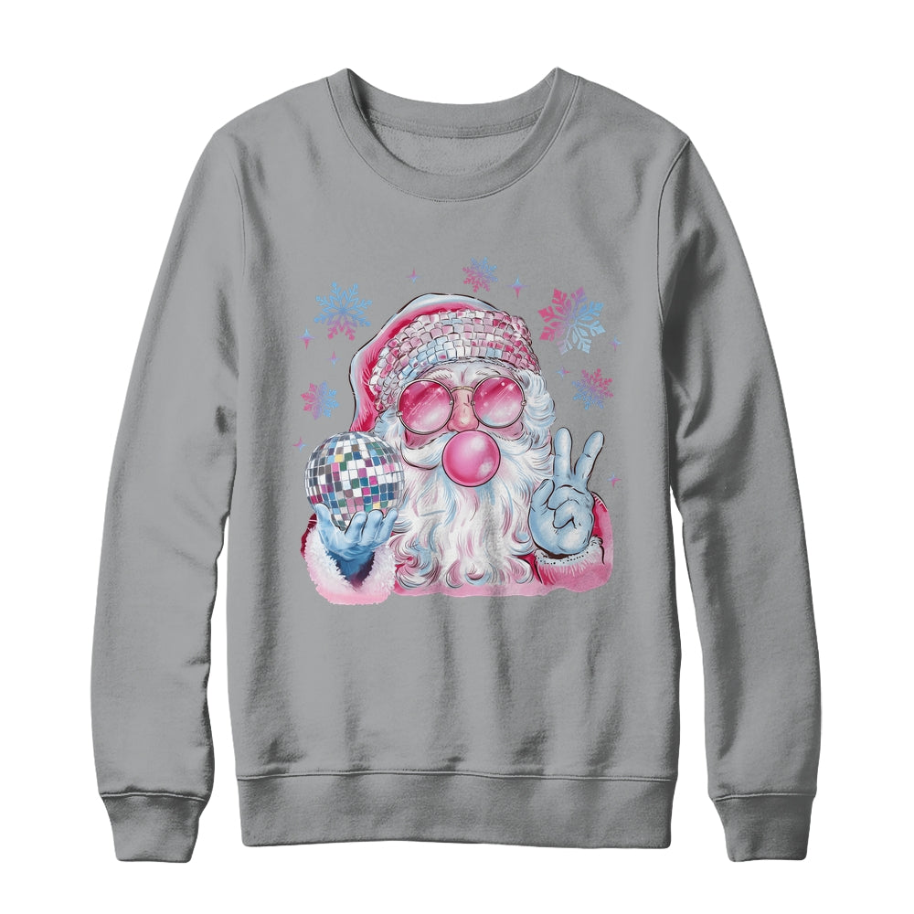 Retro Santa Christmas Blowing Bubble Funny Santa Sunglasses Shirt & Sweatshirt | siriusteestore