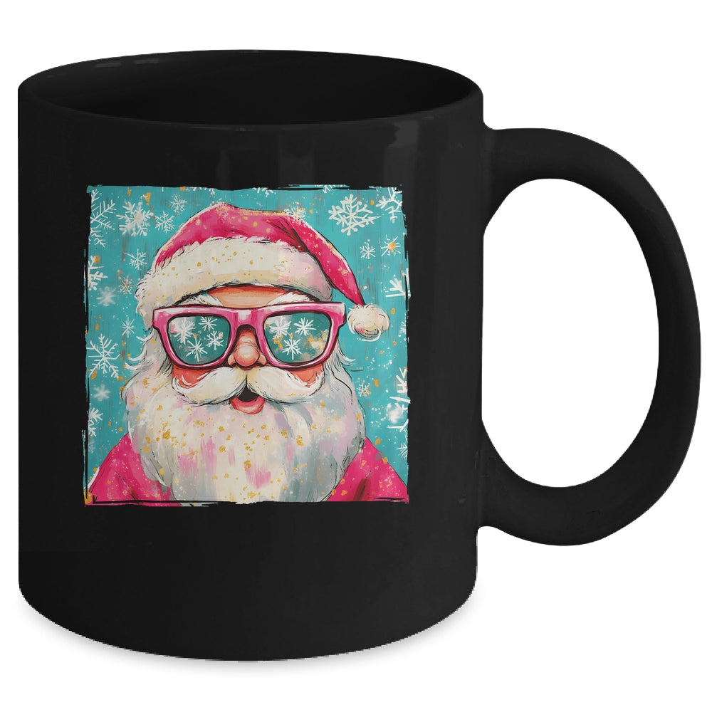 Retro Santa Claus Christmas Funny Sunglasses Xmas Vintage Mug | siriusteestore