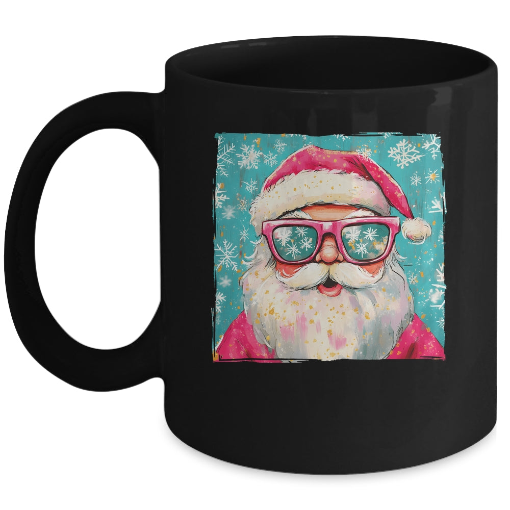 Retro Santa Claus Christmas Funny Sunglasses Xmas Vintage Mug | siriusteestore